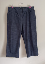 Apt. 9 Women's Gray Capri Pants Size 14 Stretch Pockets Flat Front Zip Kadın Capri / Kapri price