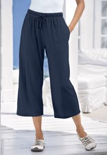 Woman Within Plus Size Sport-Knit Pull-On Capri Pants Kadın Capri / Kapri price