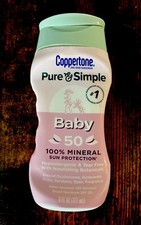 COPPERTONE Pure & Simple #1 Rated! BABY Sunscreen SPF 50 Mineral  Protection 6oz Bebek Güneş Kremi price