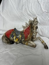 Resin Handcrafted Horse Showpiece  (Lüke Motifli Taş Işlemeli Yatan At Biblo) Biblo price