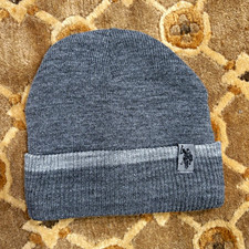 Men's Gray Solid Beanie Hat, Lined, One Size, Casual Fall/Winter Erkek Beresi price