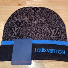 Louis Vuitton Monogram Beanie Black Blue Beige Designer Hat One Size Men Erkek Beresi price