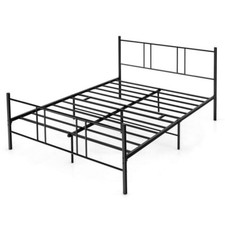Queen Size Platform Bed Frame Heavy Duty Steel Frame w/High Headboard Footboard Yatak Başlığı price