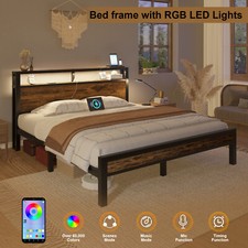 Bed Fame Full/Queen/King with Wooden Storage Headboard and Charging Station Yatak Başlığı price