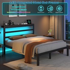 Queen/King Size Metal Bed Frame with Storage Headboard, Charging Station and LED Yatak Başlığı price