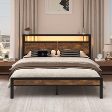 Full/Queen/King Metal Bed Frame with Storage Headboard and Charging Station Yatak Başlığı price