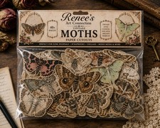Vintage Moths Paper Cutouts | 40+ Nature-Inspired Ephemera Pieces | Junk Journal Elişi Kağıdı price