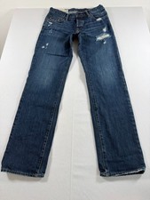 Abercrombie & Fitch Men's Button Fly Jeans 30x32 Distressed Straight Dresses price