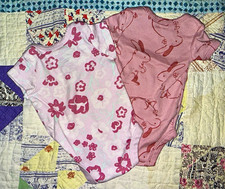 Carter's & Member's Mark Newborn 2pc Pink/White Cotton Short Sleeve Bodysuits Bebek Zıbın Seti price