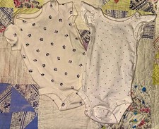 Carter's Newborn 2pc Cotton Knit Floral Bodysuit Set Sleeveless Snap Bebek Zıbın Seti price
