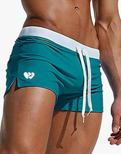 Mens Sexy Swim Trunks With Pocket Fast Dry Resorts Wear Soft Beach Wear Swimming Erkek Plaj Giyimi price