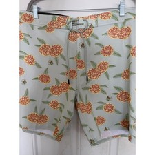 RVCA Luke Pelletier Special Edition Board Shorts Mens 36 Floral Skull Sage Green Erkek Plaj Giyimi price