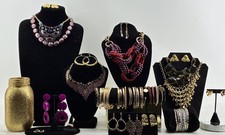 Women’s Fashion Jewelry Lot Necklaces Bracelets & Earrings Bundle Mixed Lot Bijuteri Bilezik price