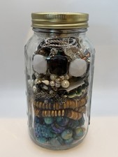 Mystery Costume Jewelry Jar #12 Assortment Necklaces, Bracelets, Etc. Bijuteri Bilezik price