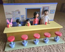 Phatmojo Bob's Burgers Playset + 5 Poseable Figures Linda Louise Tina Gene SDCC TV Aksesuarları price