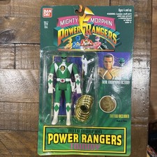 Vintage 1994 Bandai Auto Mighty Morphin Power Rangers Green Ranger Tommy TV Aksesuarları price
