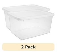 Sterilite 20 Quart Small Storage Bin Plastic Container with Snap On Lid 2pk Eşya Saklama Kutusu price