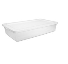 Sterilite 41 Quart Storage Box, Clear Plastic Storage Bin with Snap-on Lid. Eşya Saklama Kutusu price