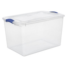 (Pack of 1) Stackable Plastic Tote Box Storage Containers Bin 66 Quart, Storage Eşya Saklama Kutusu price