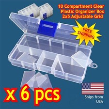 6 pcs - Clear Jewelry Box Bead Storage Craft Container Earrings Organizer Eşya Saklama Kutusu price