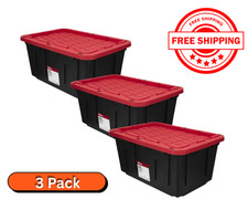 Free Shipping - Hyper Tough 27 Gallon Snap Lid Plastic Storage Bin Container Eşya Saklama Kutusu price
