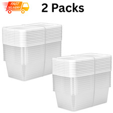 Sterilite Set of 10 6 Qt Clear Snap-On Lid Storage Boxes – Pack of 2 (20 Count) Eşya Saklama Kutusu price