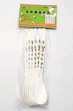 XURI Cute Kids/BABY Spoon Set 6-Pack Funky Fruit Design Melamine Dessert spoon Mama Kaşığı price