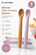 Silicone Baby Feeding Spoons, Easy Grip, High Quality 4Pcs Mama Kaşığı price