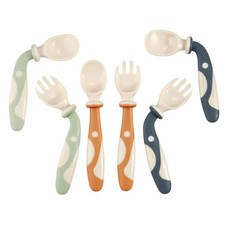 Baby Bendable Spoons and Forks set 6 Pack| Training Learning -Feeding Baby Sp... Mama Kaşığı price