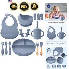 Silicone Baby Feeding Set 14 Pcs,Baby Led Weaning Supplies, Baby Spoons Sucti... Mama Kaşığı price