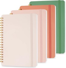 4 Pack 5x7 Spiral Notebooks Lined Journal for Work School Office Writing Spiralli Defter price