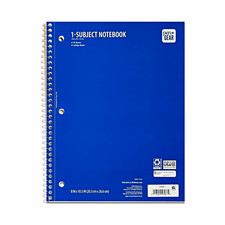 Pen+Gear 1-Subject Spiral Notebook Blue College Ruled 70 Sheets 8 x 10.5 in Spiralli Defter price