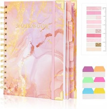 5 Subject A5 Spiral Notebook College Ruled 240 Pages Lined Journal Pink Marble Spiralli Defter price