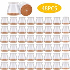 8~48pcs Medium Silicone Chair Leg Floor Protectors Transparent Table Feet Caps Mobilya Aksesuarları price