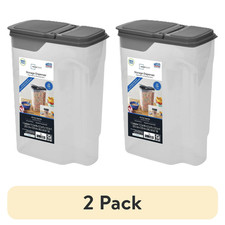 (2 Pack) Clear Plastic Cereal Dispenser with Lid 32 Cup Airtight Cereal Storage Dispenser price