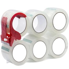6 Rolls Packing Tape Shipping Packaging Box Sealing Tape w/Refillable Dispenser Dispenser price