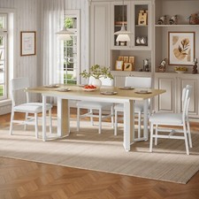 5-Piece Dining Table Set for 4-6 People, 63" Extendable Table & 4 Cushion Chairs Masa - Sandalye Seti / Takımı price