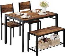Kitchen Table and 2 Chairs for 4 with Bench, 4 Piece Dining Sets for Small Space Masa - Sandalye Seti / Takımı price