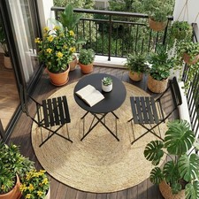 Folding 3-Piece Patio Bistro Set Outdoor  Garden Furniture for Balcony Masa - Sandalye Seti / Takımı price