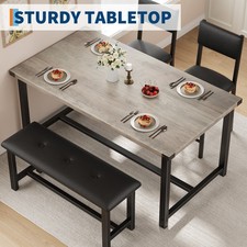 Space-Saving Modern Dining Table Set for 4, Kitchen Table with Bench & 2 Chairs Masa - Sandalye Seti / Takımı price