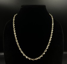 22.75” 10K Solid Yellow Gold Diamond Cut Rope Chain | 36.07g | 5.4MM | Lobster Pırlanta Kolye price