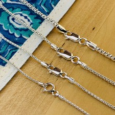 Real 925 Sterling Silver Diamond Cut Popcorn Chain Necklace Made in Italy Pırlanta Kolye price