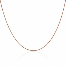 14K Rose Gold .85mm Diamond-Cut Spiga Chain Necklace 16"-24" Pırlanta Kolye price