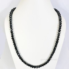 BLACK DIAMOND NECKLACE 28 inch 6 mm Certified AAA Rare Earth Mined Pırlanta Kolye price