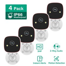 4-Pack Wireless 2.4G WiFi Security Camera System Smart Outdoor Night Vision 3MP Security Cameras price