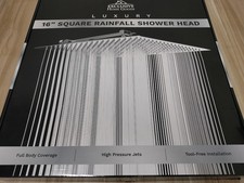 16" Rain Shower Head Luxury Square Stainless Steel Rainfall Shower Head Shower Head price