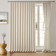 Extra Wide Blackout Curtains 80x102 for Sliding Doors, Cream, 2 Panels Set Blackout Curtain price