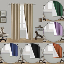 New 2 Panel Solid Lined Thermal Blackout Grommet Window Curtain Drape JK64 Blackout Curtain price