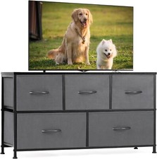 5-Drawer Dresser Fabric Storage Tower Bedroom TV Tall Chest Organizer Fabric Bin Dresser price