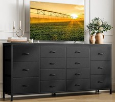 63 Inch Large Fabric Chest of 14 Drawers Long Dresser 70 75"TV Stand for Bedroom Dresser price